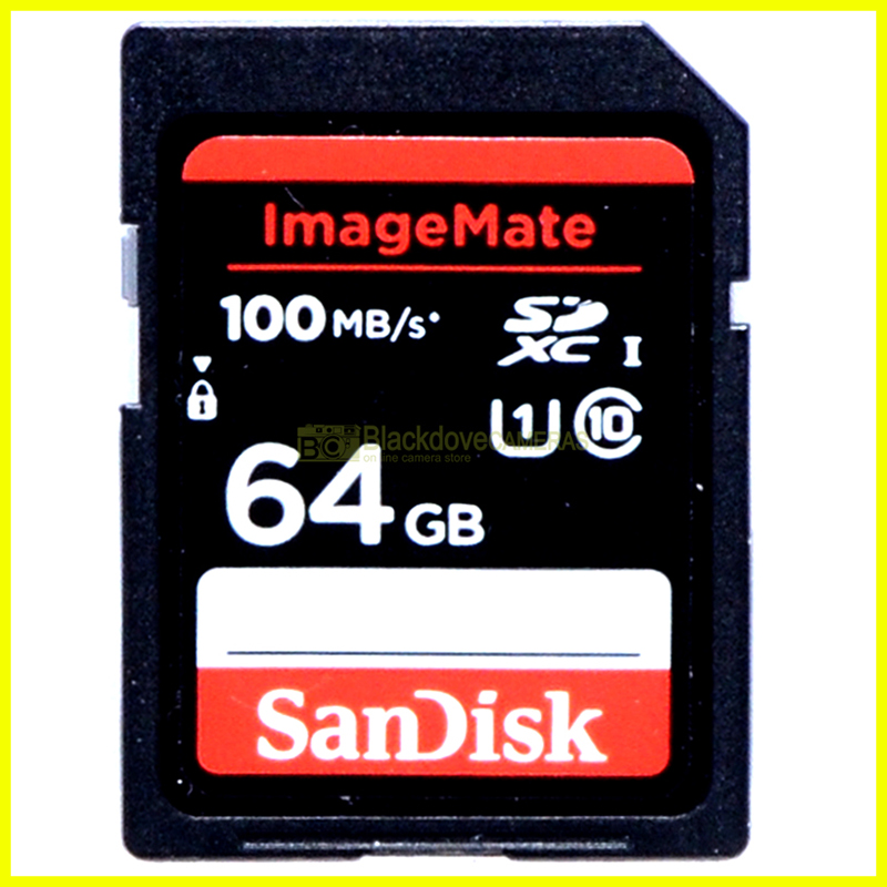 Scheda Secur Digital Sandisk ImageMate 100 Mb/s 64Gb Class 10. SD.