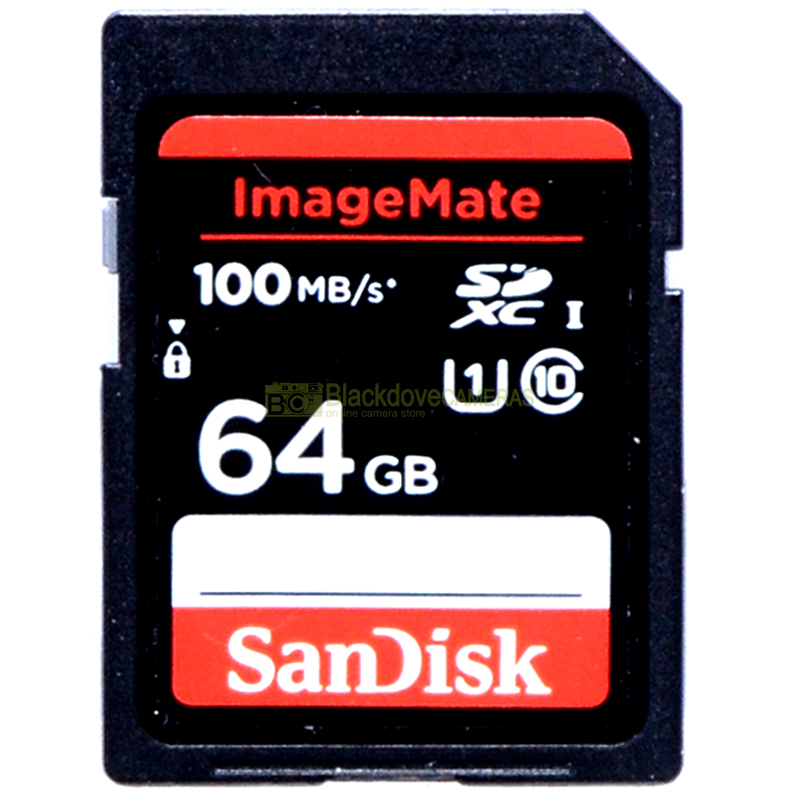 Scheda Secur Digital Sandisk ImageMate 100 Mb/s 64Gb Class 10. SD.