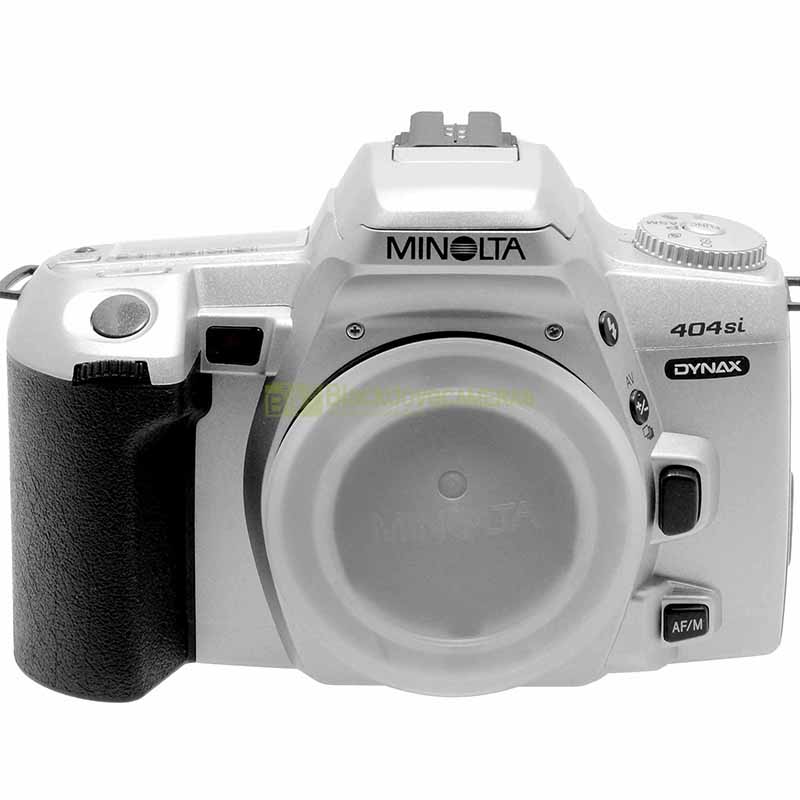 Minolta Dynax 404si Silver AF Reflex 35mm NUOVA - Vista frontale