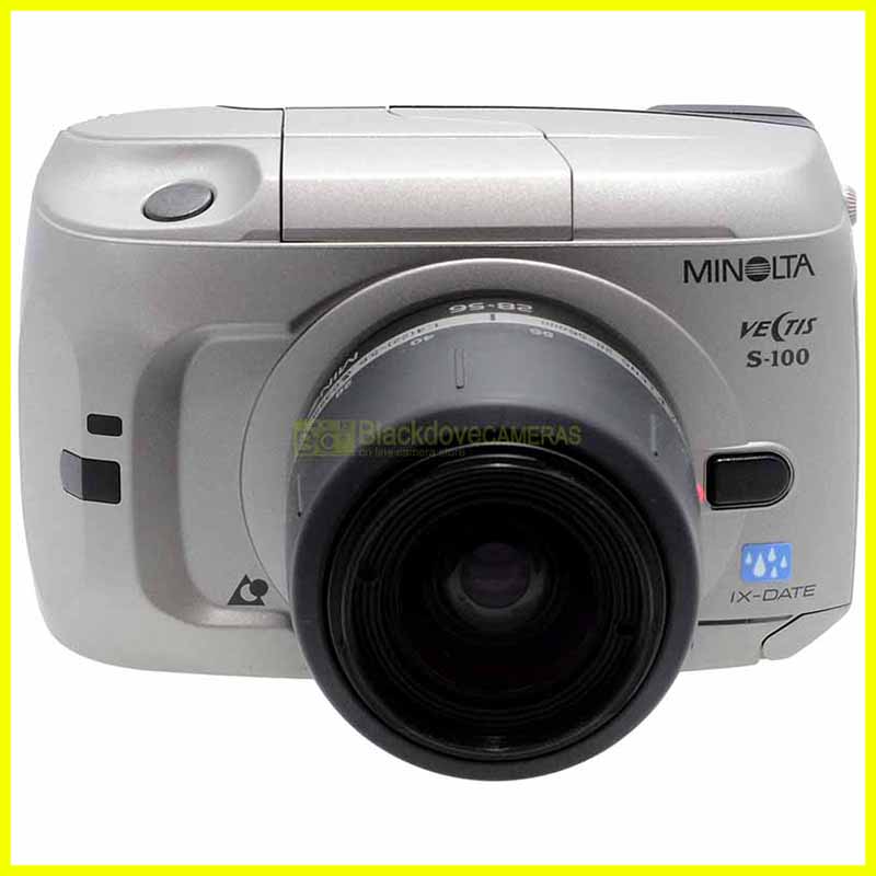 Minolta Vectis S-100 + 28/56mm f4-5,6. Fotocamera reflex a pellicola formato APS