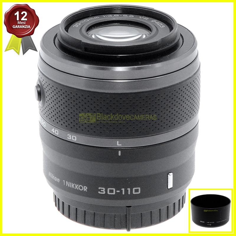 Nikon 1 Nikkor 30/110mm f3,8-5,6 VR black obiettivo per fotocamere mirrorless.