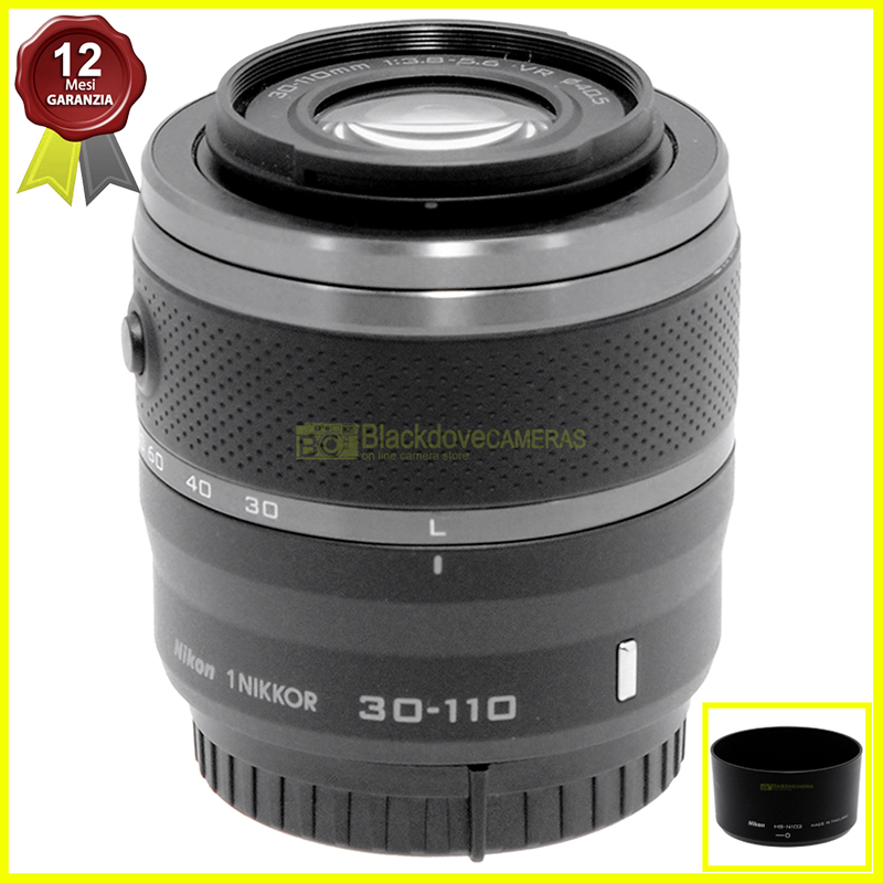 Nikon 1 Nikkor 30/110mm f3,8-5,6 VR black obiettivo per fotocamere mirrorless.