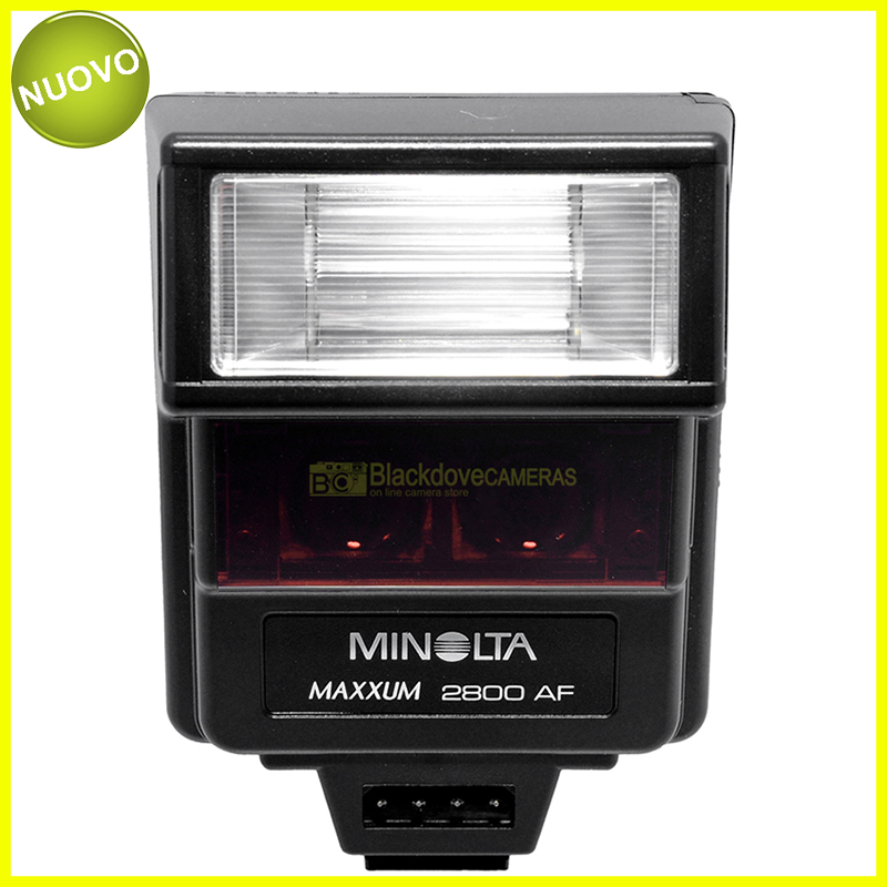 “Minolta flash 2800AF TTL per fotocamere a pellicola autofocus e manual focus”