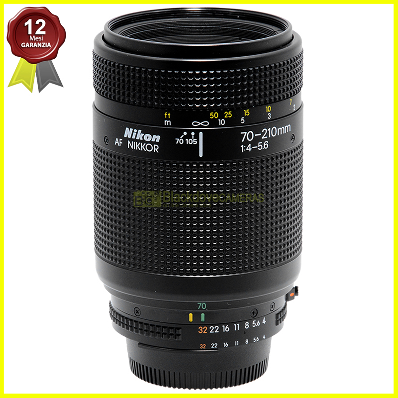 Nikon AF-D Nikkor 70-210mm f4-5,6. Obiettivo autofocus per fotocamere. Usato.
