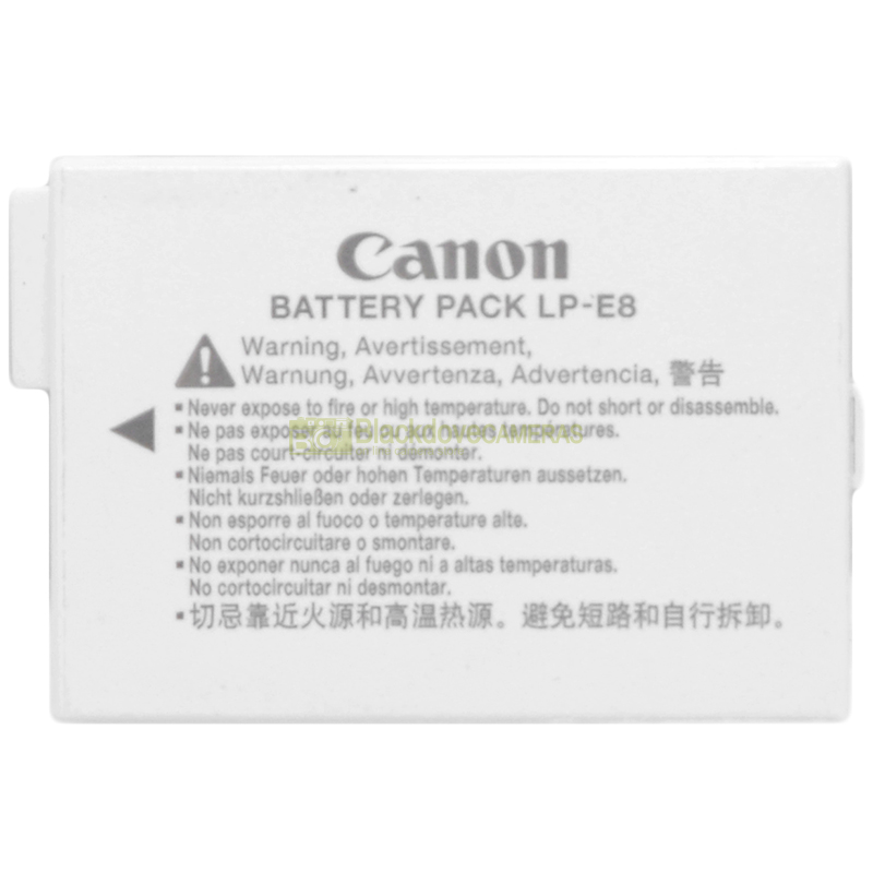 Canon LP‑E8 – vista frontale