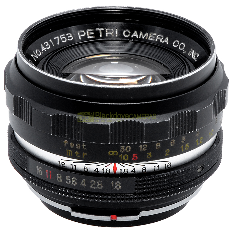 Petri 55mm. f1,8 C.C. Auto obiettivo con innesto a baionetta Petri Camera.