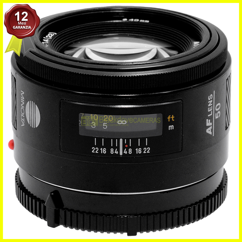 Obiettivo Minolta AF 50mm. f1,4 full frame A-Mount per fotocamere reflex Sony 