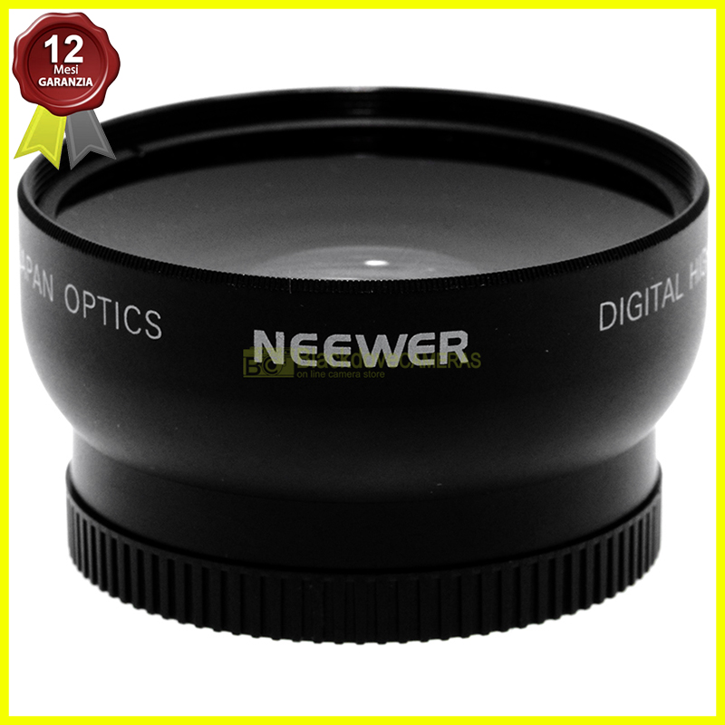 Aggiuntivo grandangolare 0,45x HD Neewer wide Angle lens Macro 52mm M452