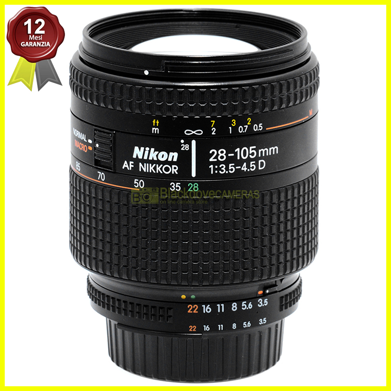 Obiettivo Nikon AF-D Nikkor 28/105mm f3,5-4,5 macro usato per fotocamere reflex