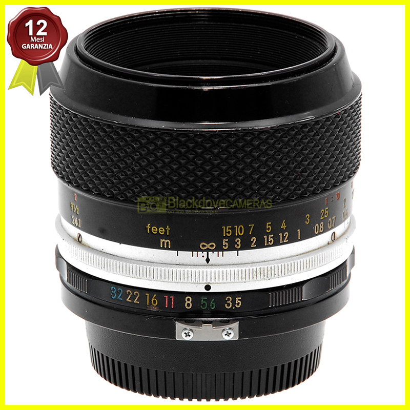 Nikon Micro Nikkor P Auto 55mm f/3,5 obiettivo F Close-up pre AI. Japan.