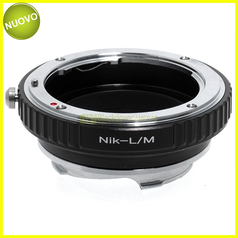 Anello adapter x montare ottiche Nikon su corpi Leica M. Adattatore. ALM.