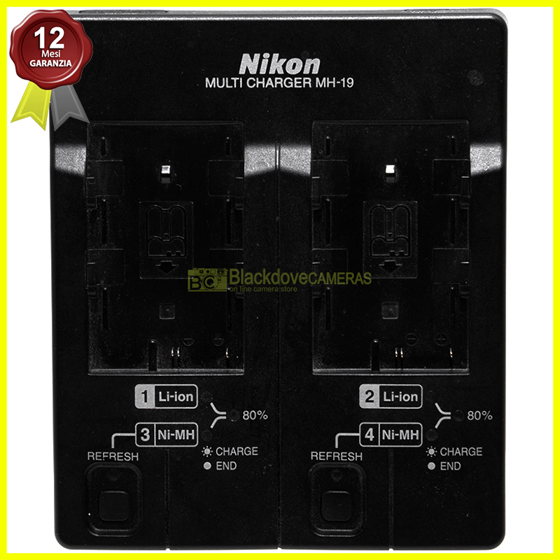 Caricabatterie doppio Nikon MH-19 per batterie EN-EL3 EN-EL3e Multi Charger MH19