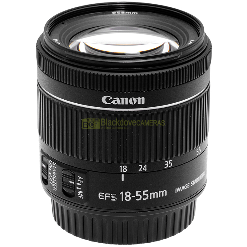Canon EF-S 18-55mm IS STM vista frontale
