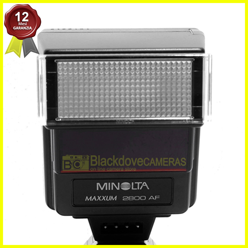 “Minolta flash 2800AF TTL per fotocamere a pellicola autofocus e manual focus”