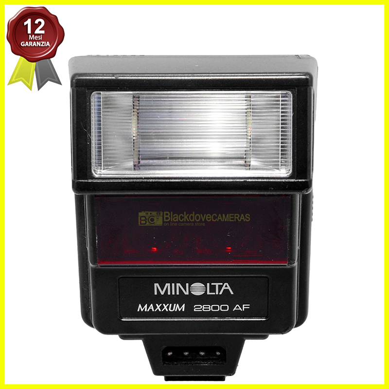 “Minolta flash 2800AF TTL per fotocamere a pellicola autofocus e manual focus”