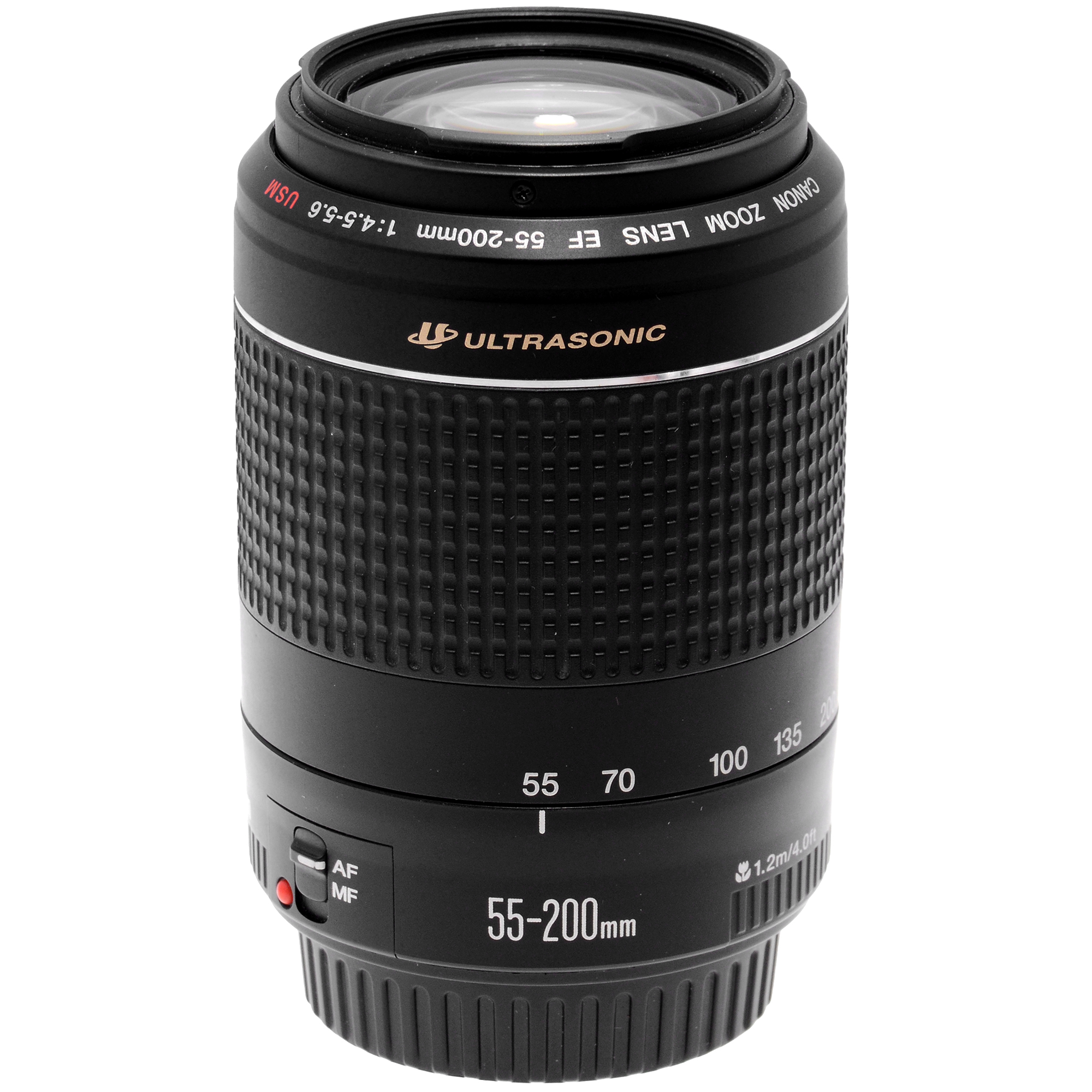 Canon zoom EF 55/200mm f4,5-5,6. Obiettivo Full Frame per fotocamere EOS.