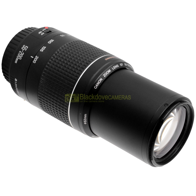 Canon zoom EF 55/200mm f4,5-5,6. Obiettivo Full Frame per fotocamere EOS.
