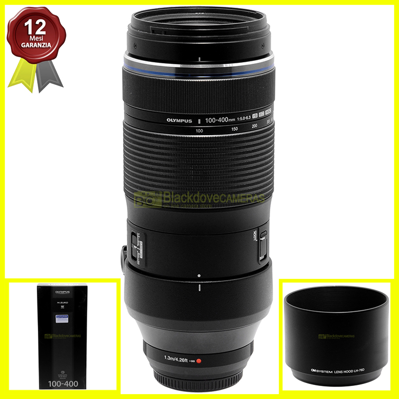 Olympus M Zuiko 100/400mm f5-6,3 ED IS. Obiettivo per fotocamere MFT micro 4/3.