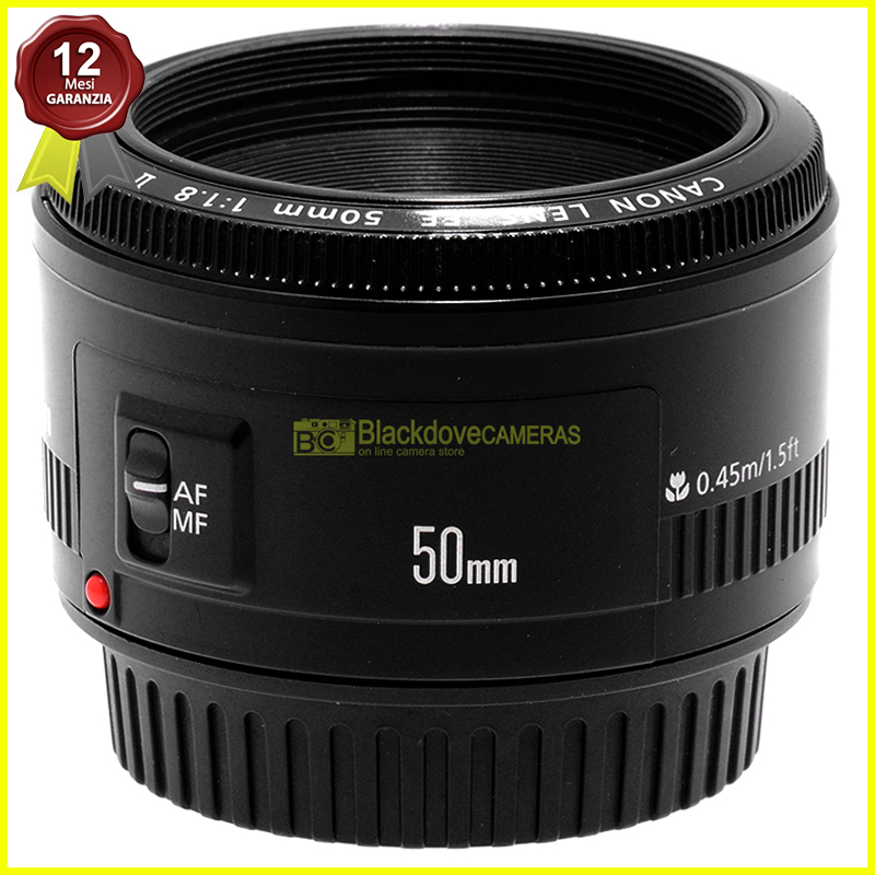 Obiettivo Canon EF 50mm f1,8 II Full Frame per fotocamere EOS AF