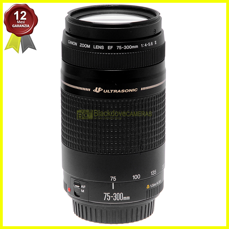 Obiettivo Canon EF 75/300mm f4-5,6 II USM zoom FX per fotocamere reflex EOS AF