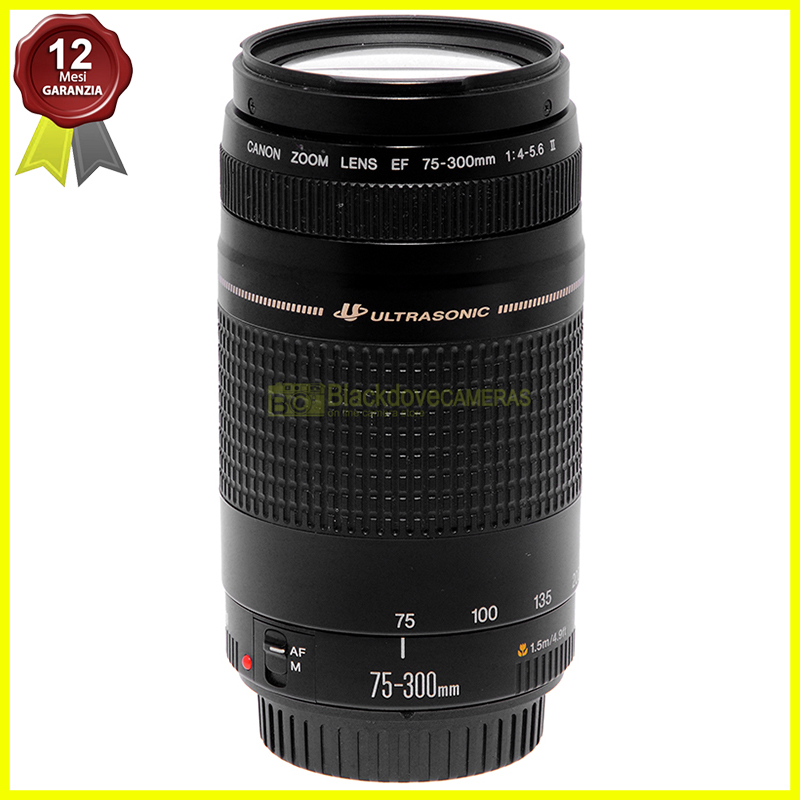 Obiettivo Canon EF 75/300mm f4-5,6 II USM zoom FX per fotocamere reflex EOS AF