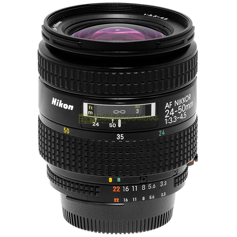 Nikon AF Nikkor 24/50mm f3,3-4,5. Obiettivo zoom autofocus per fotocamere.