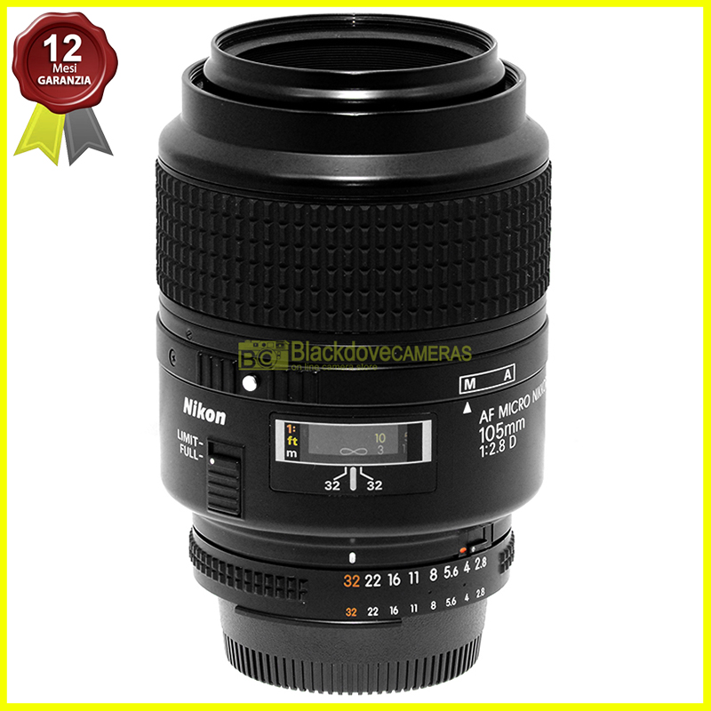 Nikon AF Micro Nikkor 105mm. f2,8 obiettivo full frame per reflex. Macro 1:1