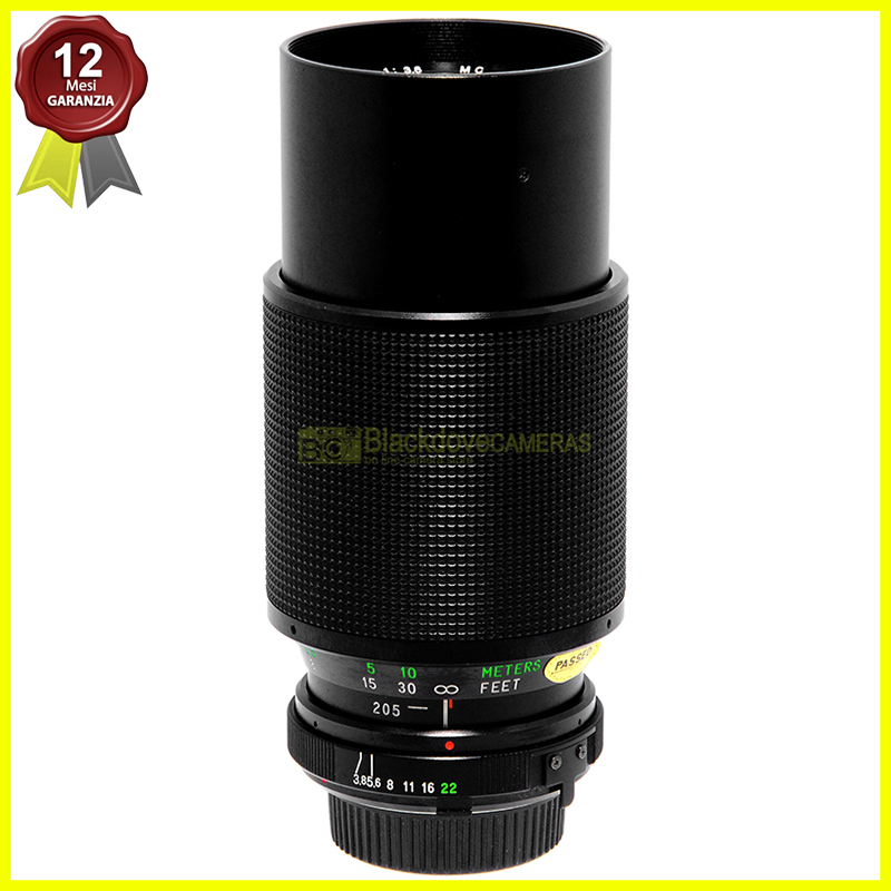 Vivitar 75/205mm f3,8 MC Macro focus obiettivo zoom per fotocamere Minolta MC MD