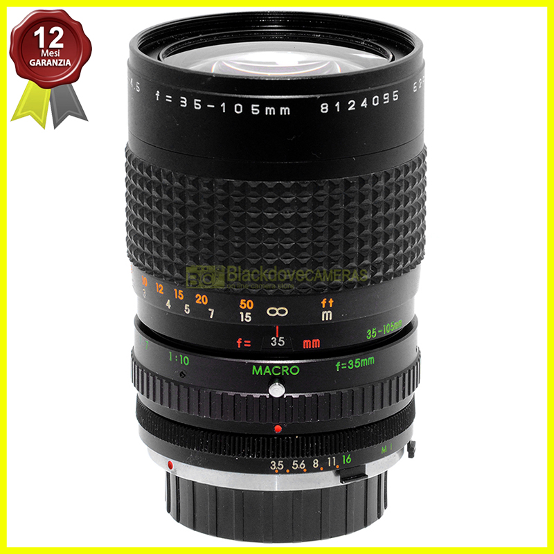 Makinon 35/105mm. f3,5-4,5 Macro 1:5 obiettivo zoom per fotocamere Minolta MC MD