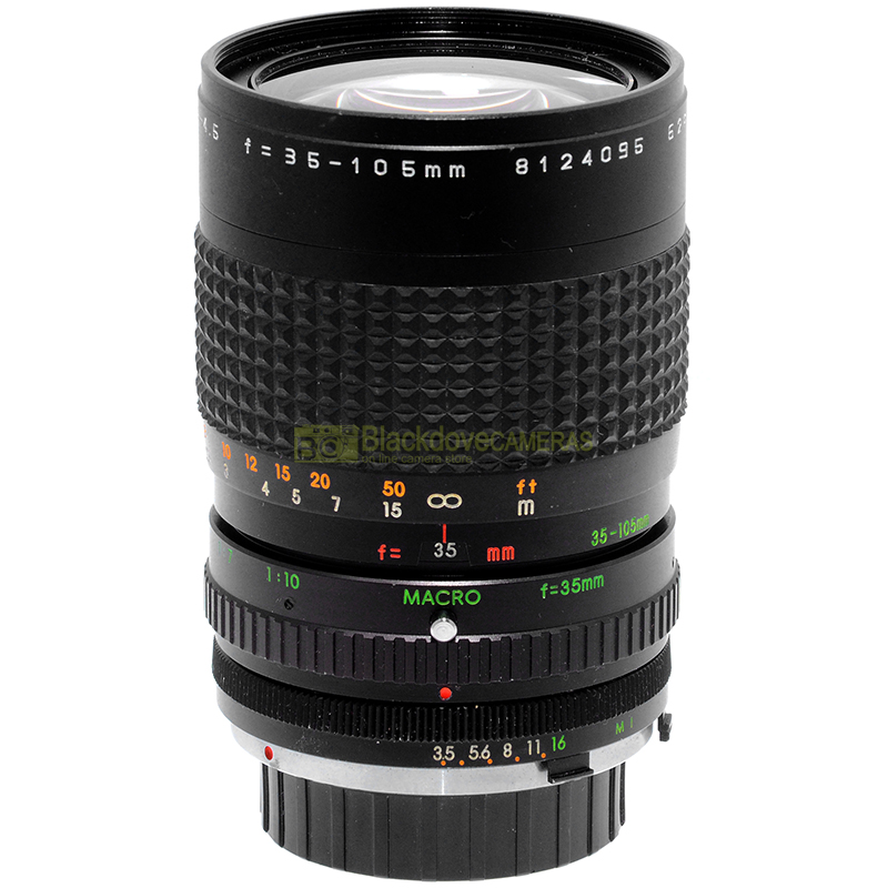 Makinon 35/105mm. f3,5-4,5 Macro 1:5 obiettivo zoom per fotocamere Minolta MC MD