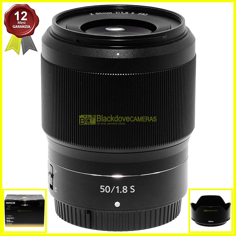 “Nikon Z Nikkor 50mm f1,8 S obiettivo full frame FX per fotocamere mirrorless.”