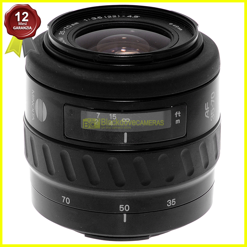 “Minolta 35/70mm f3,5-4,5 obiettivo A-Mount Sony Alpha e Konica Minolta AF.”