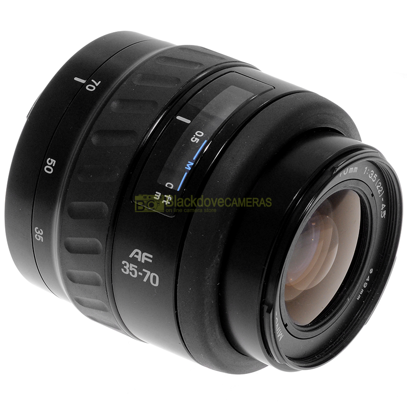 “Minolta 35/70mm f3,5-4,5 obiettivo A-Mount Sony Alpha e Konica Minolta AF.”