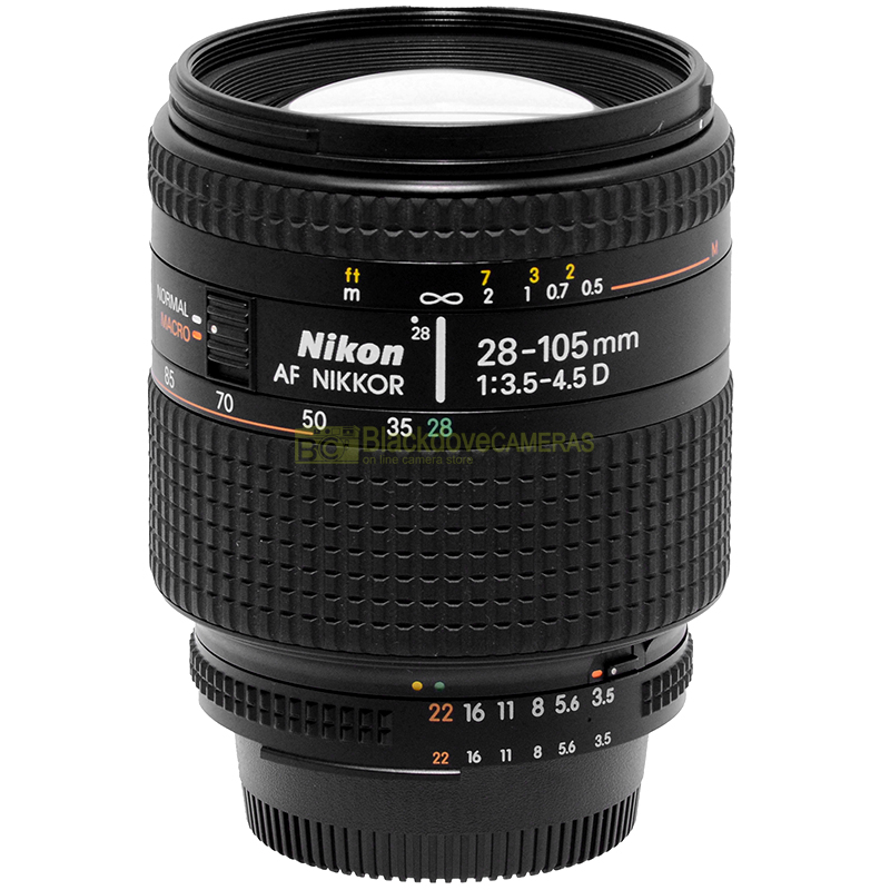 Obiettivo Nikon AF-D Nikkor 28/105mm f3,5-4,5 macro usato per fotocamere reflex