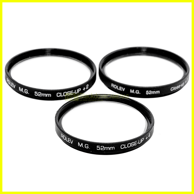 52mm. kit aggiuntivi macro +1 +2 +4 diottrie. M52 Close-up adapters set.
