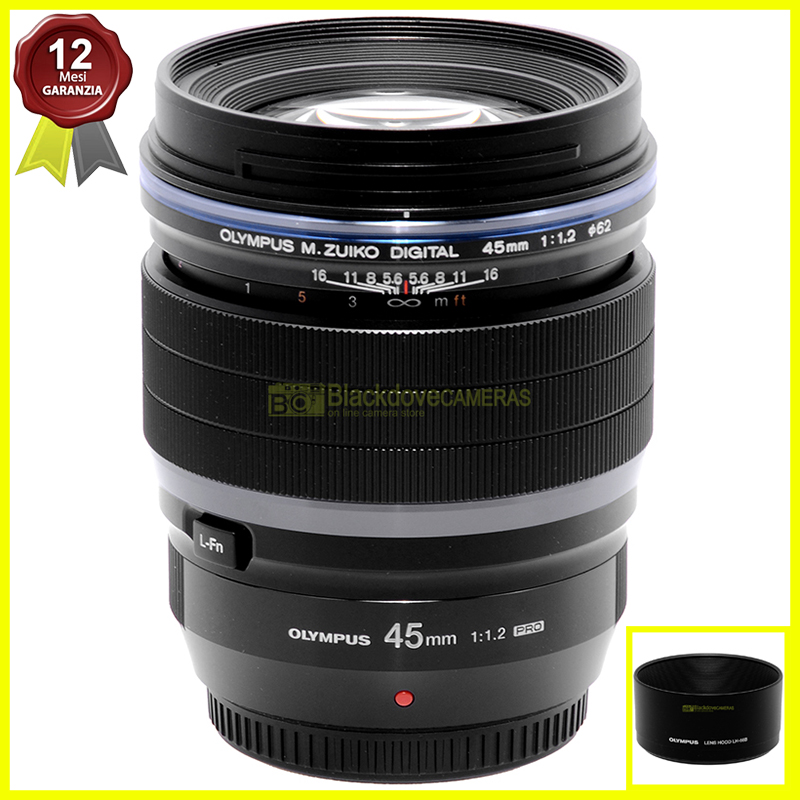 Olympus M Zuiko digital 45mm f1,2 PRO Obiettivo per ritratto MFT micro 4/3.