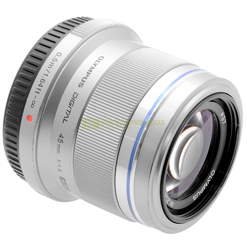 Olympus M Zuiko digital 45mm f1,8 Silver