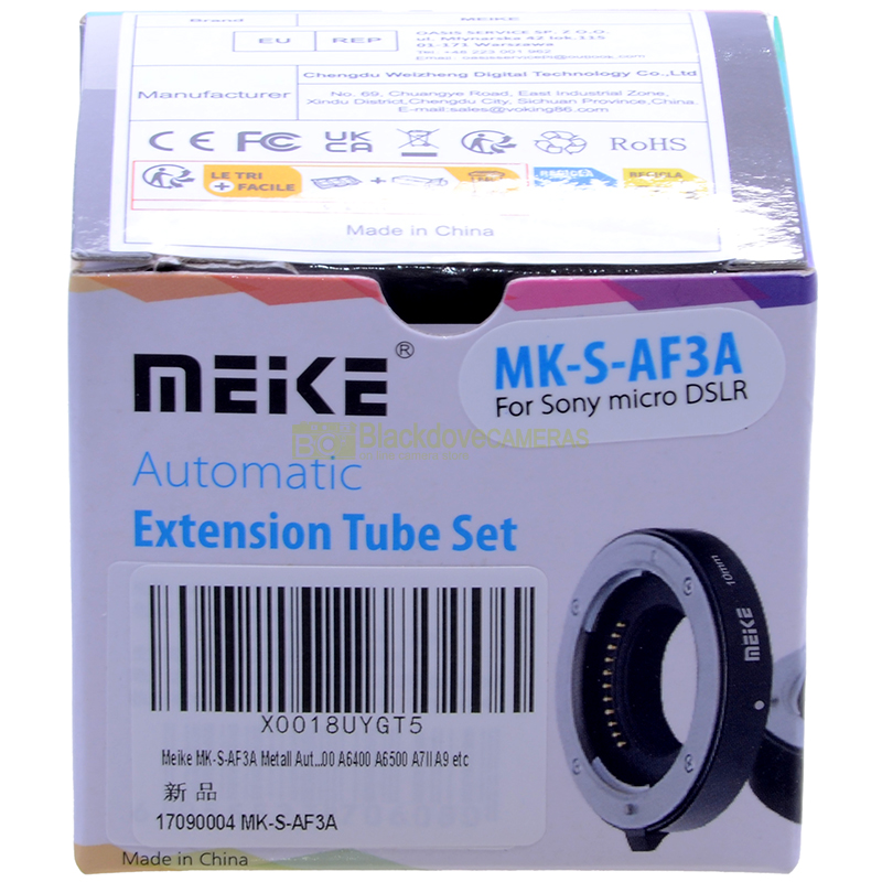 Meike Kit 2 anelli Macro Closeup 10mm. 16mm. Autofocus per Sony E-Mount Extender