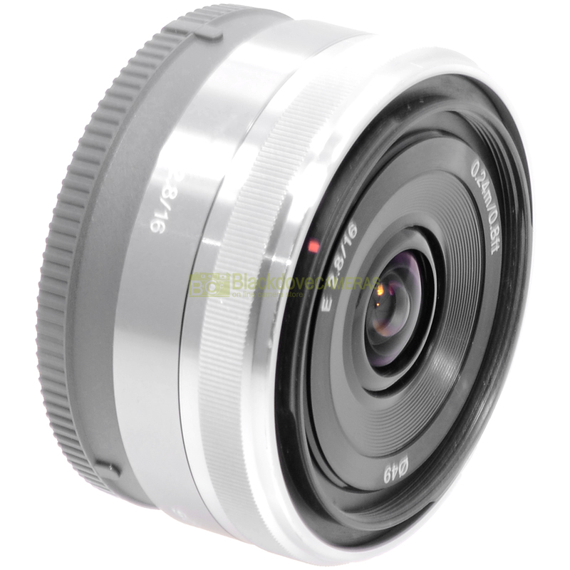 Sony E 16mm f2,8 Silver obiettivograndangolare per fotocamere Sony E-Mount APS-C