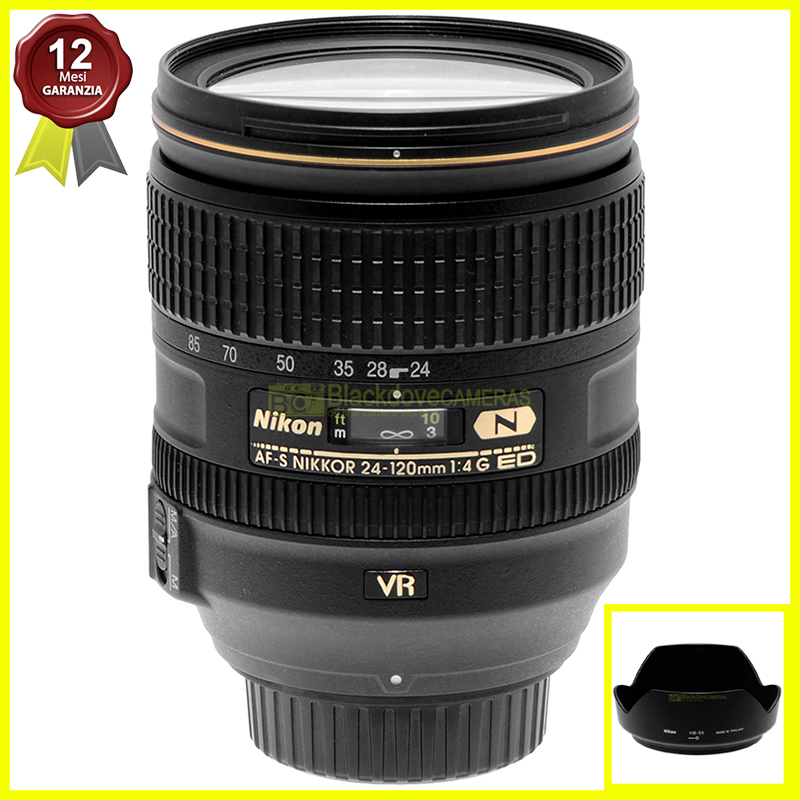 Nikon AF-S Zoom Nikkor 24-120mm f4 G ED VR N obiettivo stabilizzato full frame FX