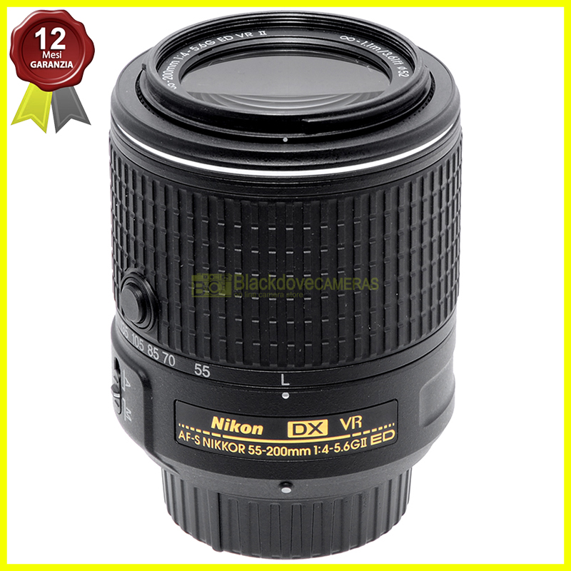 Nikon AF-S Nikkor 55-200mm f/4-5.6 G ED VR II DX Obiettivo Teleobiettivo Zoom