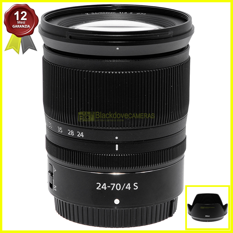 “Nikon Z Nikkor 24/70mm f4 S obiettivo FX per fotocamere mirrorless.”