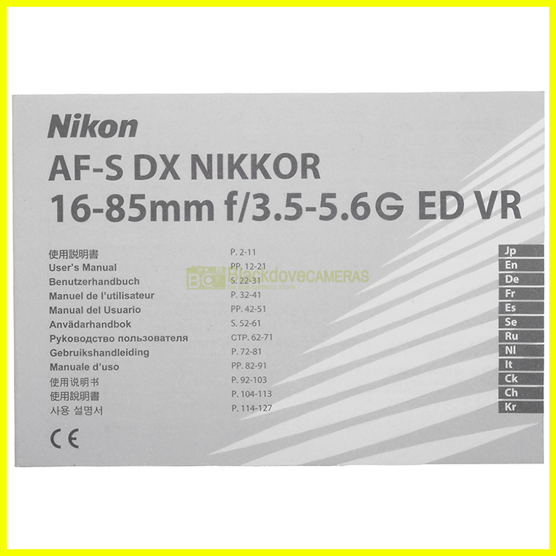 “Manuale obiettivo Nikon”