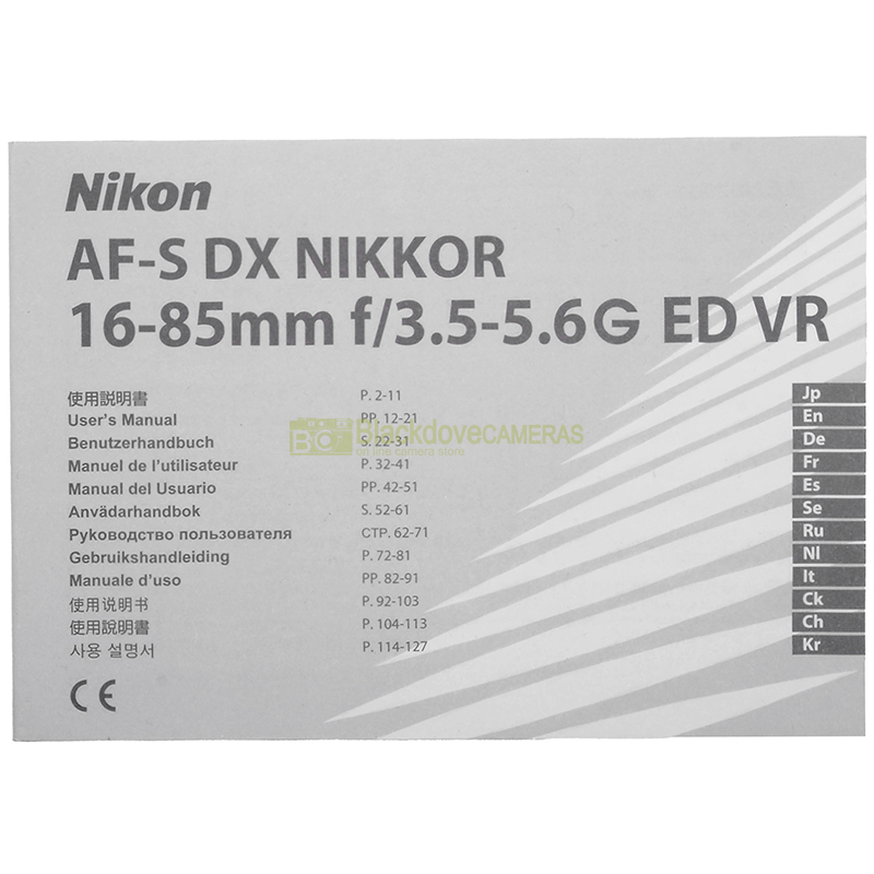 “Manuale obiettivo Nikon”