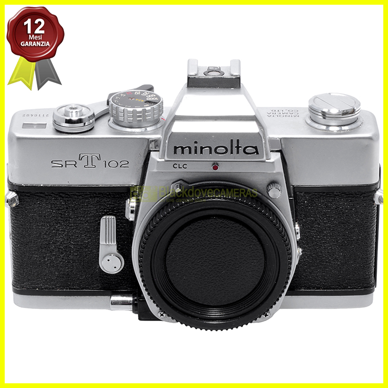 “Minolta SRT-102 fotocamera reflex a pellicola, otturatore meccanico Revisionata!