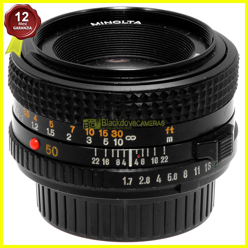 Minolta MD Rokkor 50mm. f1,7 obiettivo standard per fotocamere a pellicola