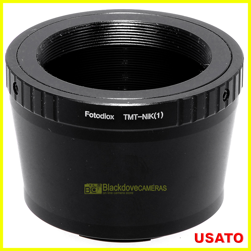 Adattatore per obiettivi a vite T2 su fotocamere Nikon 1 Anello adapter. 