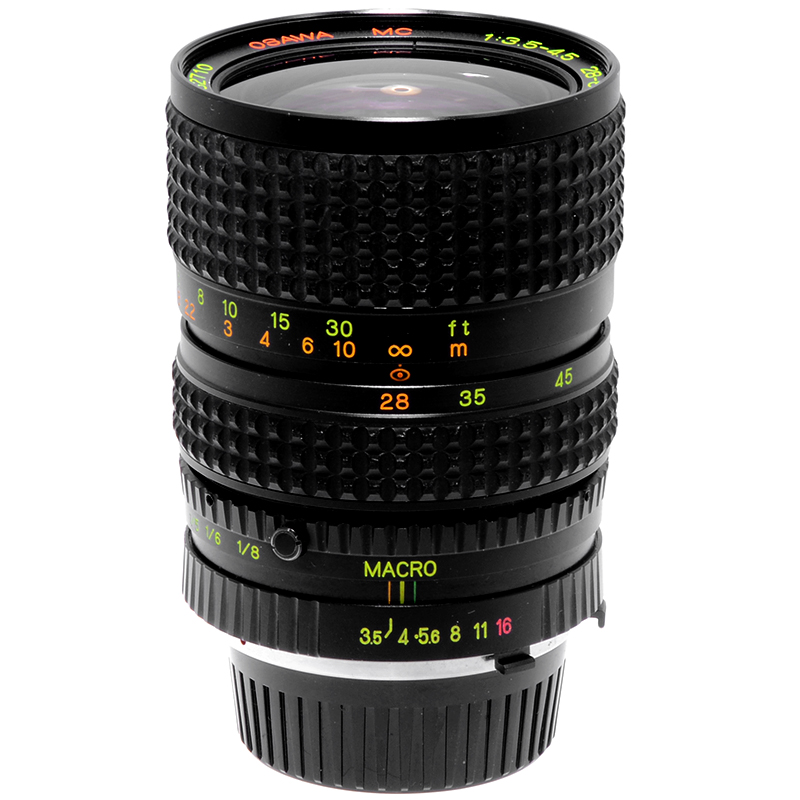 Osawa 28/80mm. f3,5-4,5 Macro 1:4 obiettivo zoom per fotocamere Minolta MC MD