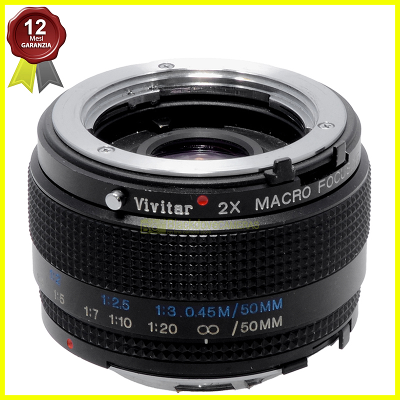 Moltiplicatore di focale 2x Vivitar MACRO focusing per Minolta MD. Telescopico.