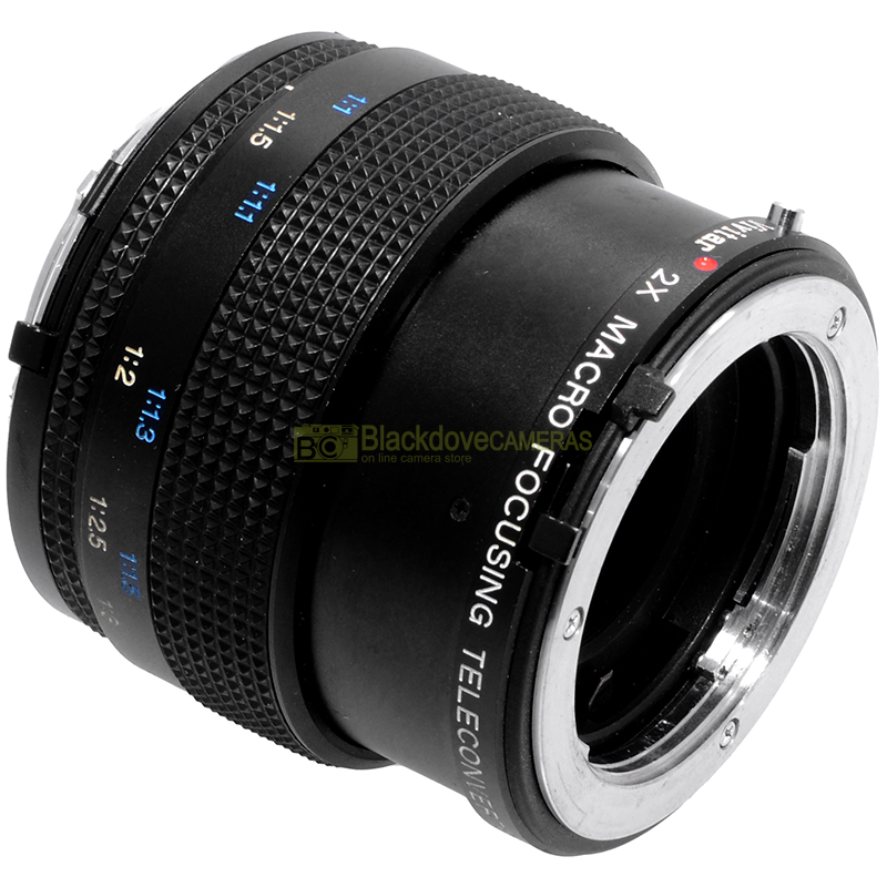 Moltiplicatore di focale 2x Vivitar MACRO focusing per Minolta MD. Telescopico.